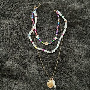 Multi-coloured shell necklace #beachvibes never worn